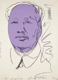 Andy Warhol, Mao, 1974, Screenprint in colors, on wallpaper, the full sheet,