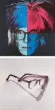 Rupert Jasen Smith, Homage to Andy Warhol, 1989, Screenprint in colors with diamond dust, and HEDY KLINEMAN "Fashion Portrait" of Andy Warhol , 1988, screenprint in colors with diamond dust, both on Lenox Museum board, the full sheets,