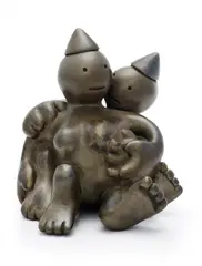 Tom Otterness, Lovers, 1992, Bronze multiple with silver nitrate patina,