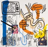 Keith Haring, Apocalypse: one plate, 1988, Screenprint in colors, on Museum Board, the full sheet,