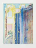 Wayne Thiebaud, City Edge, 1988, Aquatint in colors, on wove paper, with full margins,