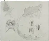 Kiki Smith, Ginzer and the Birds, 1996, Lithograph with collage, on Japanese paper, the full sheet,