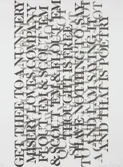 Kenneth Goldsmith, Untitled, from Selections from 73 Poems, 1992, Lithograph, on wove paper, the full sheet,