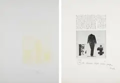 Print 1; and Print 2 by Joseph Beuys, 1971, Two letterpress prints, on coated heavy paper or cardstock respectively, with full margins,, sold Oct 2015
