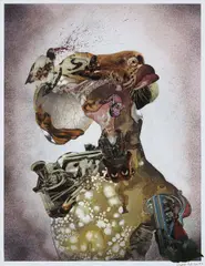 Wangechi Mutu, Homeward Bound, 2010, Archival print with screenprint in colors, on archival paper, with full margins,