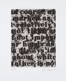 Glenn Ligon, White #1, 1995, Etching with aquatint, sugarlift and softground, on Somerset Textured paper, with full margins,