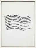Richard Prince, Oedipus Schmedipus, 1994, Screenprint, on a t-shirt, stretched onto canvas with stretcher (as issued),