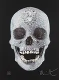 For the Love of God by Damien Hirst, 2009, Screenprint in colours with diamond dust, on wove paper, the full sheet, sold Oct 2015