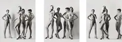 Helmut Newton, Walking Women, Paris, 1981, Gelatin silver print triptych