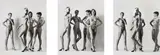 Helmut Newton, Walking Women, Paris, 1981, Gelatin silver print triptych
