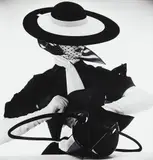 Black and White Fashion with Handbag (Jean Patchett) (C), New York by Irving Penn, 1950, Gelatin silver print, printed 2003, sold Apr 2015