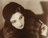 Jacques Henri Lartigue, Renée Perle, Portrait in Black Hat and Fur, Paris