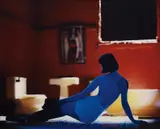 Laurie Simmons, The Long House (Red Bathroom/ Blue Figure)