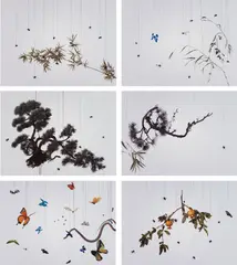 Hong Lei, Speak, Memory, 2005-2006, Six dye destruction prints, each flush-mounted