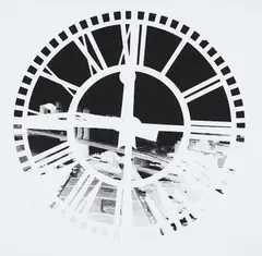 Clock Tower, Brooklyn: June 29 by Vera Lutter, 2009, Unique gelatin silver print, sold Apr 2015