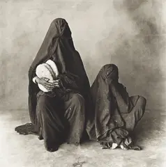 Two Women in Black with Bread, Morocco by Irving Penn, 1971, Platinum palladium print, printed 1986, sold Oct 2015