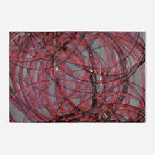 Aaron Young, Untitled (triptych), 2009, oil, acrylic and rubber on aluminum