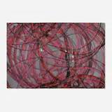 Aaron Young, Untitled (triptych), 2009, oil, acrylic and rubber on aluminum