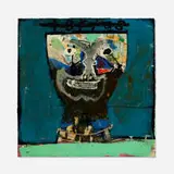 Lyle Carbajal, Torta, 2014, acrylic, mixed media and resin on panel