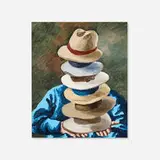 Natalia Nesterova, Hats (2), 2004, oil on canvas
