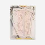 Patricia Treib, Untitled (Forms in Black, Pink, and Yellow), 2012, charcoal and pastel on paper
