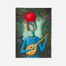 Tamás Galambos, Orfeo, 1982, oil on canvas