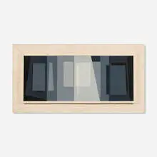 Eugene Kloszewski, Nocturne, 1953, oil on canvas in artist's frame
