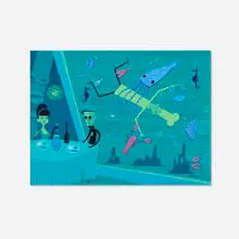 Shag, Seafood Dinner, c. 1998, acrylic on board