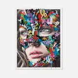Martin Whatson X Sandra Chevrier, La Cage et les Portes du Rêve, 2021, screenprint in colors with hand-embellishment on Somerset