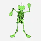 Kaws, Skeleton Companion (Green), 2021, screenprint in colors on board with metal rivets