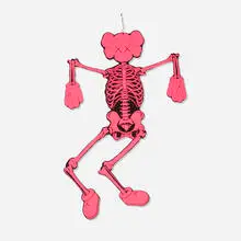 Kaws, Skeleton Companion (Pink), 2021, screenprint in colors