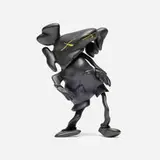 Kaws X Robert Lazzarini, Companion (Black), 2010, painted cast vinyl
