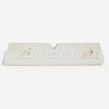 Daniel Arsham, Future Relic 09 (Keyboard), 2018, cast plaster, glass