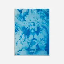 Edward S. Curtis, Hamatsa Emerging from the Woods - Koskimo, c. 1910-14, vintage cyanotype