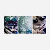 David Hilliard, Louder (DH187) (triptych), 2009, C-print mounted to aluminum and facemounted to acrylic