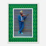 Hassan Hajjaj, Mr. M. Toliver, 2013, Lambda print in artist's plastic mat and frame