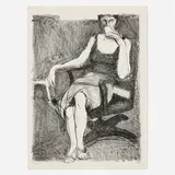 Richard Diebenkorn, Seated Woman Drinking from a Cup, 1965, lithograph