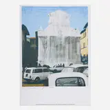 Christo & Jeanne-Claude, Wrapped Fountain, Spoleto, Italy, 1968 (from the Federico Garcia Lorca portfolio), 2002, lithograph in colors on Keystone China White 350g