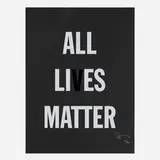 Hank Willis Thomas, All Lies Matter, 2019, screenprint on black wove paper
