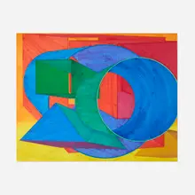 Al Held, Magenta, 1990, etching, aquatint and spitbite in colors on Somerset White