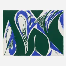 Lee Krasner, Free Space (Blue) (from the An American Portrait 1776-1976 portfolio), 1976, screenprint in colors on Arches 88
