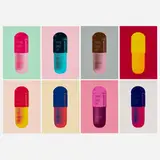 Damien Hirst, Eight works from The Cure series, 2014, screenprint in colors on Somerset Tub-Sized