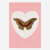 Damien Hirst, I Love You (Pink/Gold), 2015, screenprint in colors with gold leaf and foil block on Somerset Satin
