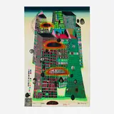 Friedensreich Hundertwasser, Good Morning City – Bleeding Town, 1971, screenprint with metallic embossing on Fabriano