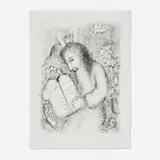 Marc Chagall, Moses, 1979, lithograph in colors on Japon nacré