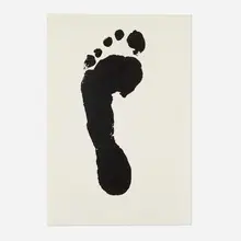 Jonathan Borofsky, Foot Prints (Left), 1986, screenprint in colors on Arches Cover