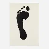 Jonathan Borofsky, Foot Prints (Left), 1986, screenprint in colors on Arches Cover