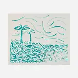 David Hockney, Green Bora Bora, 1979, lithograph on BFK Rives