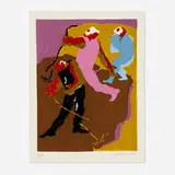 Jacob Lawrence, Untitled (from the Hiroshima portfolio), 1983, screenprint in colors