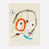 Pour M. Alberto Magnelli (from the Quelques fleurs pour des amis portfolio) by Joan Miró, 1964, offset lithograph in colors, sold Jun 2026